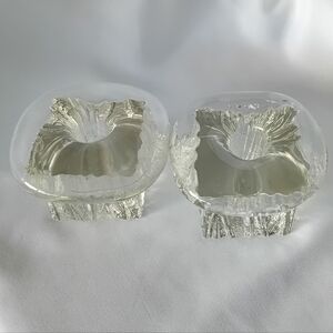 Vintage Kosta Boda Mushroom Handmade Glass Candle Holders